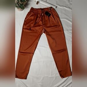 Heyson Burnt Orange Jogger Sweatpants with Elastic Waistband and Ankle Cuffs